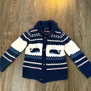 Janie and Jack nautical whale sweater size 3